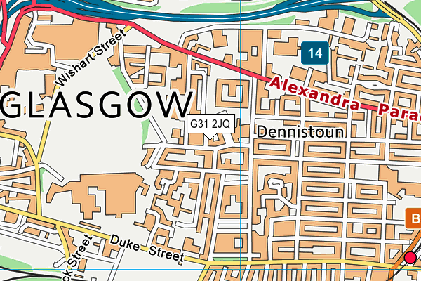 G31 2JQ map - OS VectorMap District (Ordnance Survey)