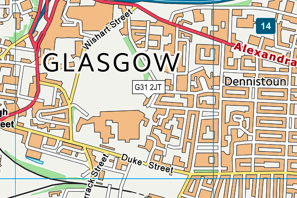 G31 2JT map - OS VectorMap District (Ordnance Survey)