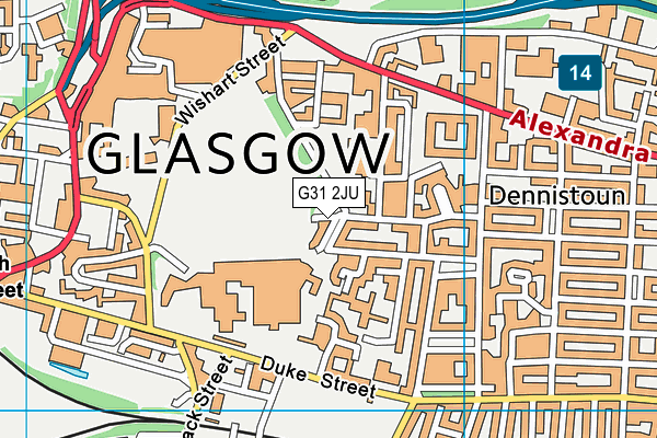 G31 2JU map - OS VectorMap District (Ordnance Survey)