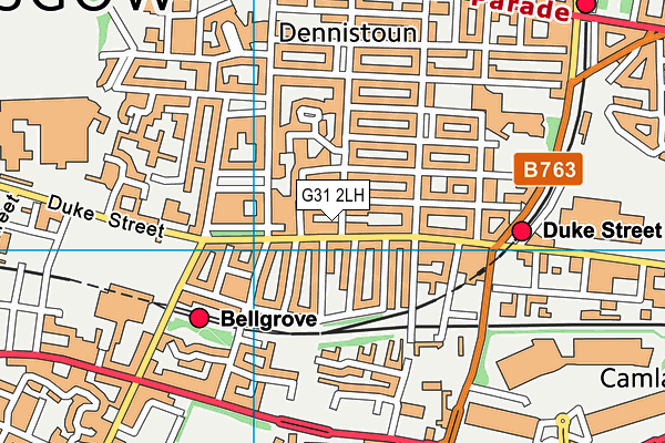 G31 2LH map - OS VectorMap District (Ordnance Survey)