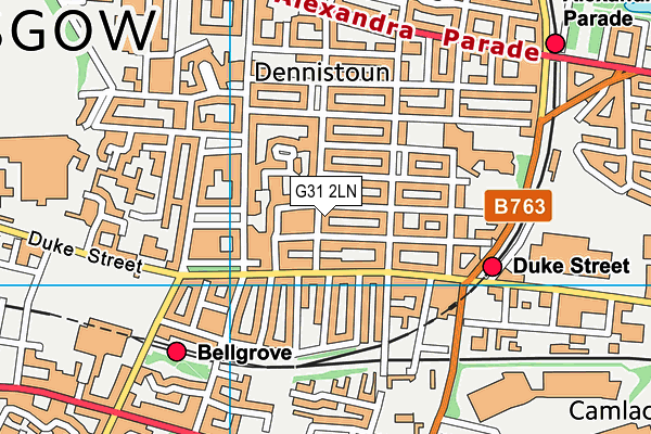 G31 2LN map - OS VectorMap District (Ordnance Survey)