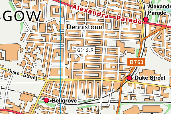 G31 2LR map - OS VectorMap District (Ordnance Survey)
