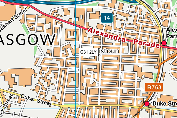 G31 2LY map - OS VectorMap District (Ordnance Survey)