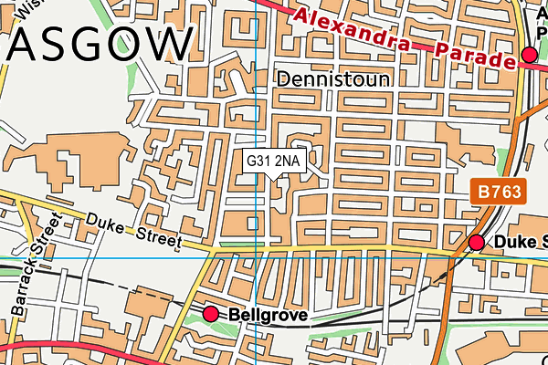 G31 2NA map - OS VectorMap District (Ordnance Survey)