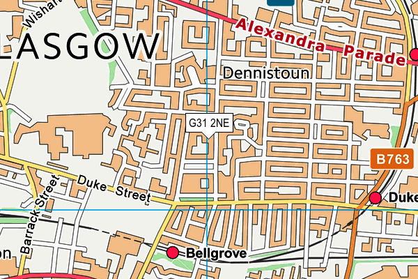 G31 2NE map - OS VectorMap District (Ordnance Survey)