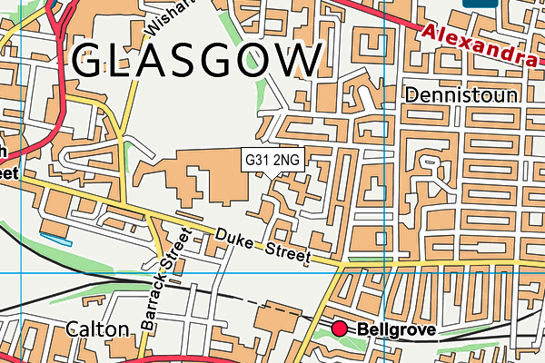 G31 2NG map - OS VectorMap District (Ordnance Survey)