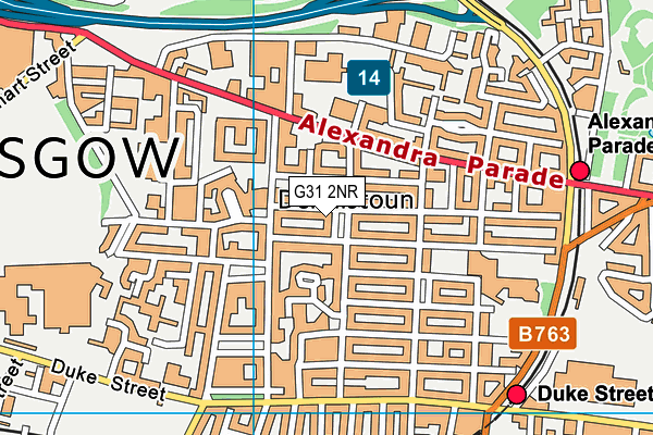 G31 2NR map - OS VectorMap District (Ordnance Survey)