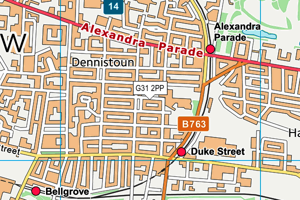 G31 2PP map - OS VectorMap District (Ordnance Survey)