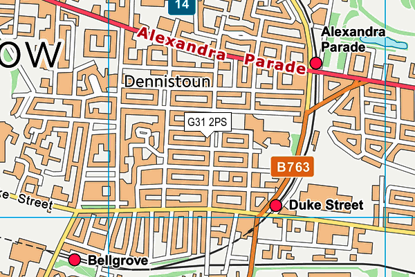 G31 2PS map - OS VectorMap District (Ordnance Survey)