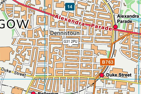 G31 2PU map - OS VectorMap District (Ordnance Survey)