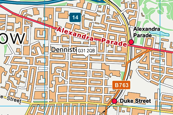 G31 2QB map - OS VectorMap District (Ordnance Survey)