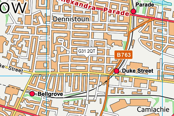 G31 2QT map - OS VectorMap District (Ordnance Survey)