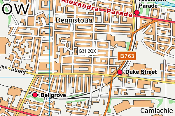 G31 2QX map - OS VectorMap District (Ordnance Survey)