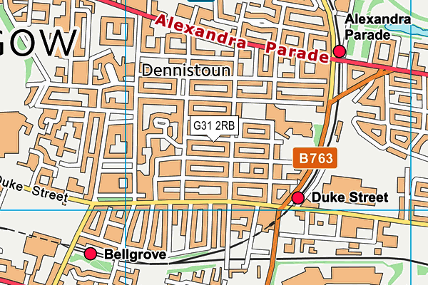 G31 2RB map - OS VectorMap District (Ordnance Survey)