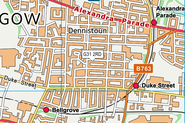 G31 2RD map - OS VectorMap District (Ordnance Survey)