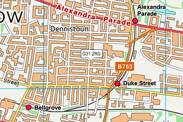 G31 2RG map - OS VectorMap District (Ordnance Survey)