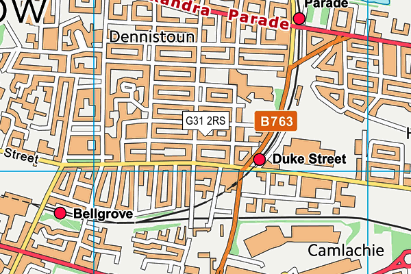 G31 2RS map - OS VectorMap District (Ordnance Survey)