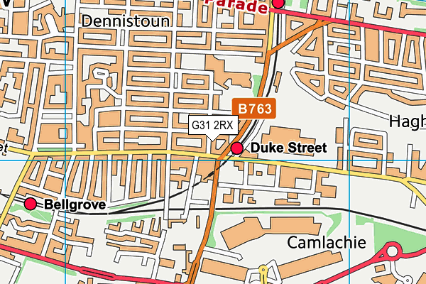 G31 2RX map - OS VectorMap District (Ordnance Survey)