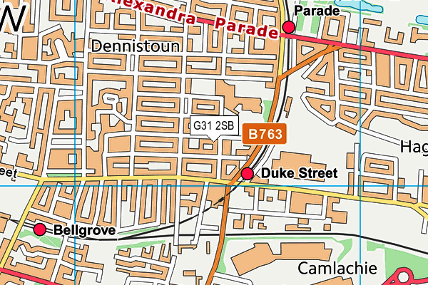 G31 2SB map - OS VectorMap District (Ordnance Survey)