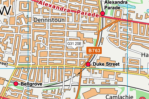 G31 2SE map - OS VectorMap District (Ordnance Survey)