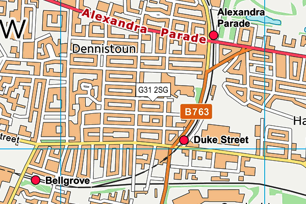G31 2SG map - OS VectorMap District (Ordnance Survey)