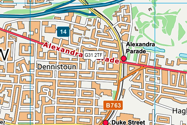 G31 2TF map - OS VectorMap District (Ordnance Survey)