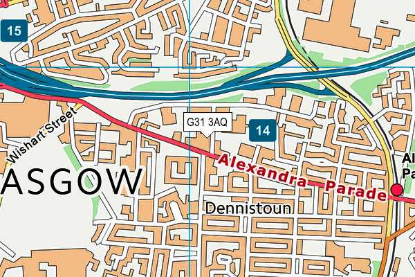 G31 3AQ map - OS VectorMap District (Ordnance Survey)