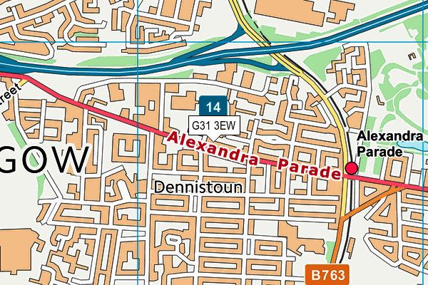 G31 3EW map - OS VectorMap District (Ordnance Survey)