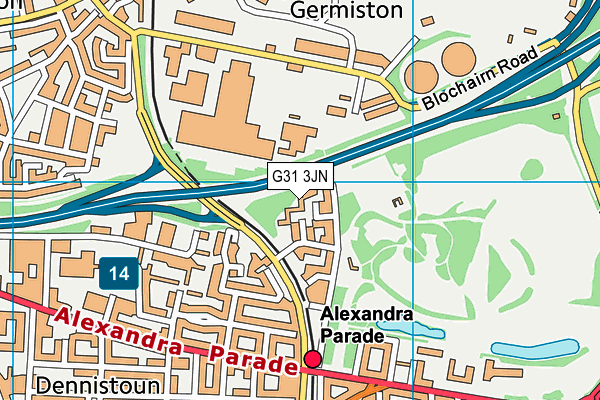 G31 3JN map - OS VectorMap District (Ordnance Survey)
