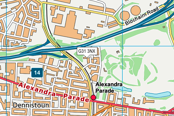 G31 3NX map - OS VectorMap District (Ordnance Survey)