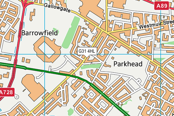 G31 4HL map - OS VectorMap District (Ordnance Survey)