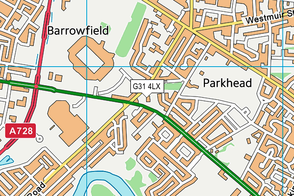 G31 4LX map - OS VectorMap District (Ordnance Survey)