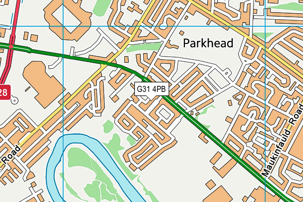 G31 4PB map - OS VectorMap District (Ordnance Survey)