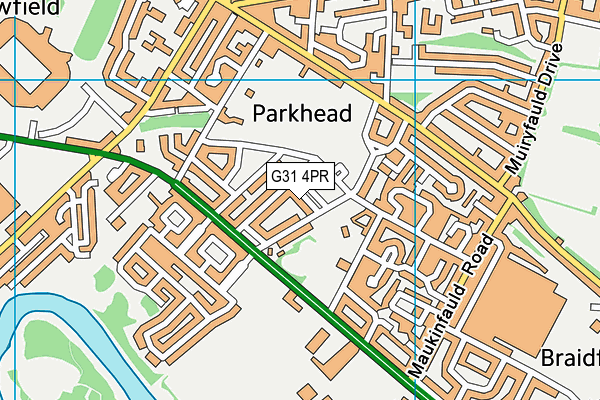 G31 4PR map - OS VectorMap District (Ordnance Survey)