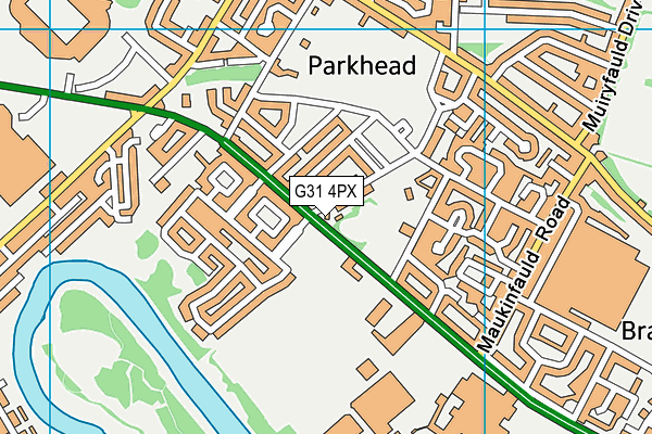 G31 4PX map - OS VectorMap District (Ordnance Survey)