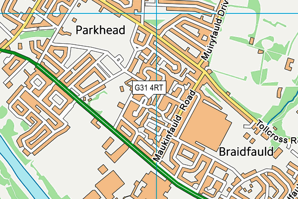 G31 4RT map - OS VectorMap District (Ordnance Survey)