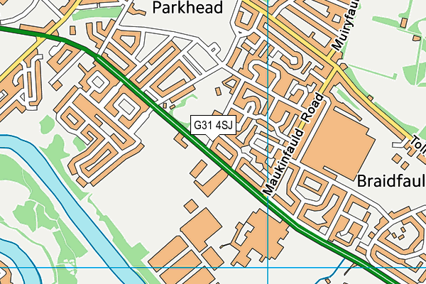G31 4SJ map - OS VectorMap District (Ordnance Survey)