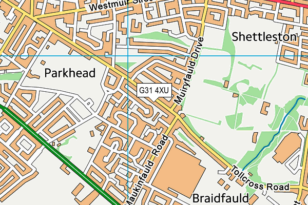 G31 4XU map - OS VectorMap District (Ordnance Survey)