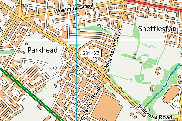 G31 4XZ map - OS VectorMap District (Ordnance Survey)