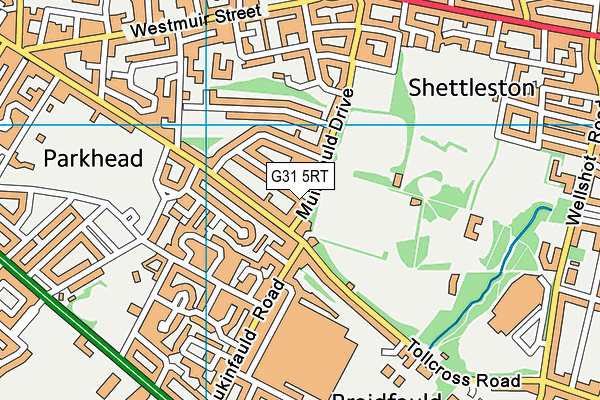 G31 5RT map - OS VectorMap District (Ordnance Survey)