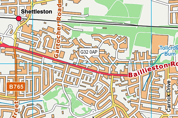 G32 0AP map - OS VectorMap District (Ordnance Survey)