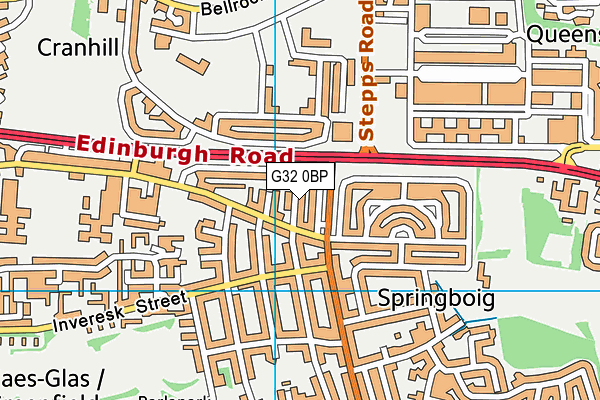 G32 0BP map - OS VectorMap District (Ordnance Survey)