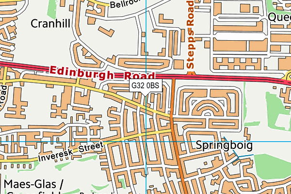 G32 0BS map - OS VectorMap District (Ordnance Survey)