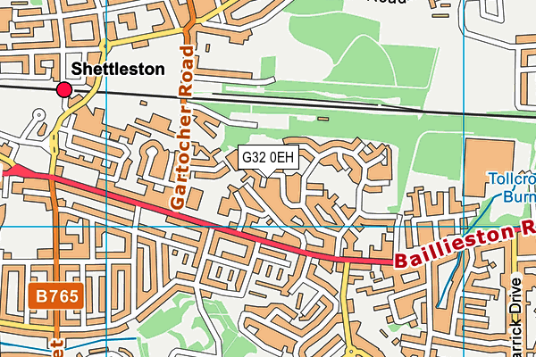 G32 0EH map - OS VectorMap District (Ordnance Survey)