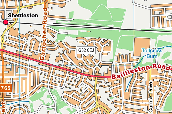 G32 0EJ map - OS VectorMap District (Ordnance Survey)