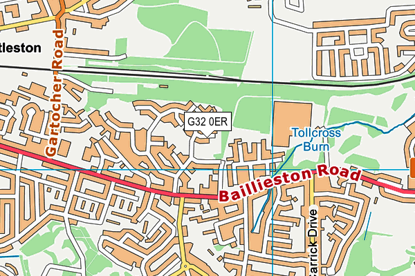 G32 0ER map - OS VectorMap District (Ordnance Survey)