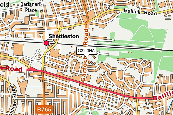 G32 0HA map - OS VectorMap District (Ordnance Survey)