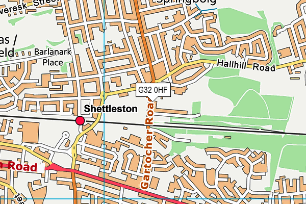 G32 0HF map - OS VectorMap District (Ordnance Survey)