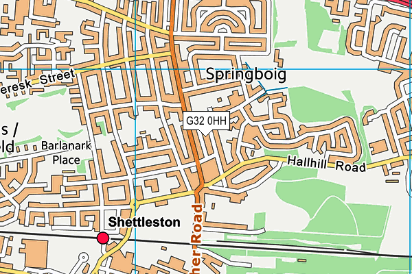 G32 0HH map - OS VectorMap District (Ordnance Survey)