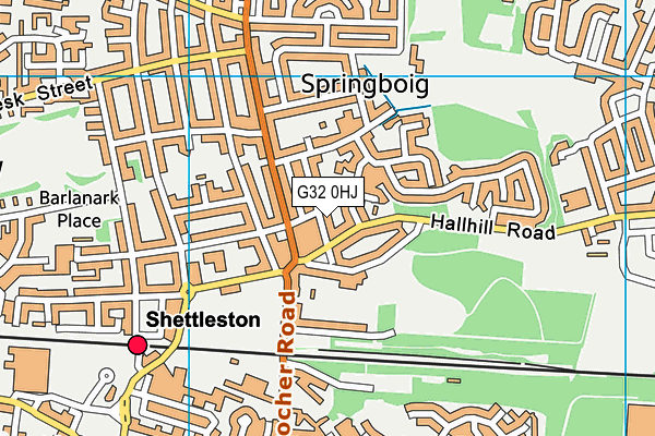 G32 0HJ map - OS VectorMap District (Ordnance Survey)